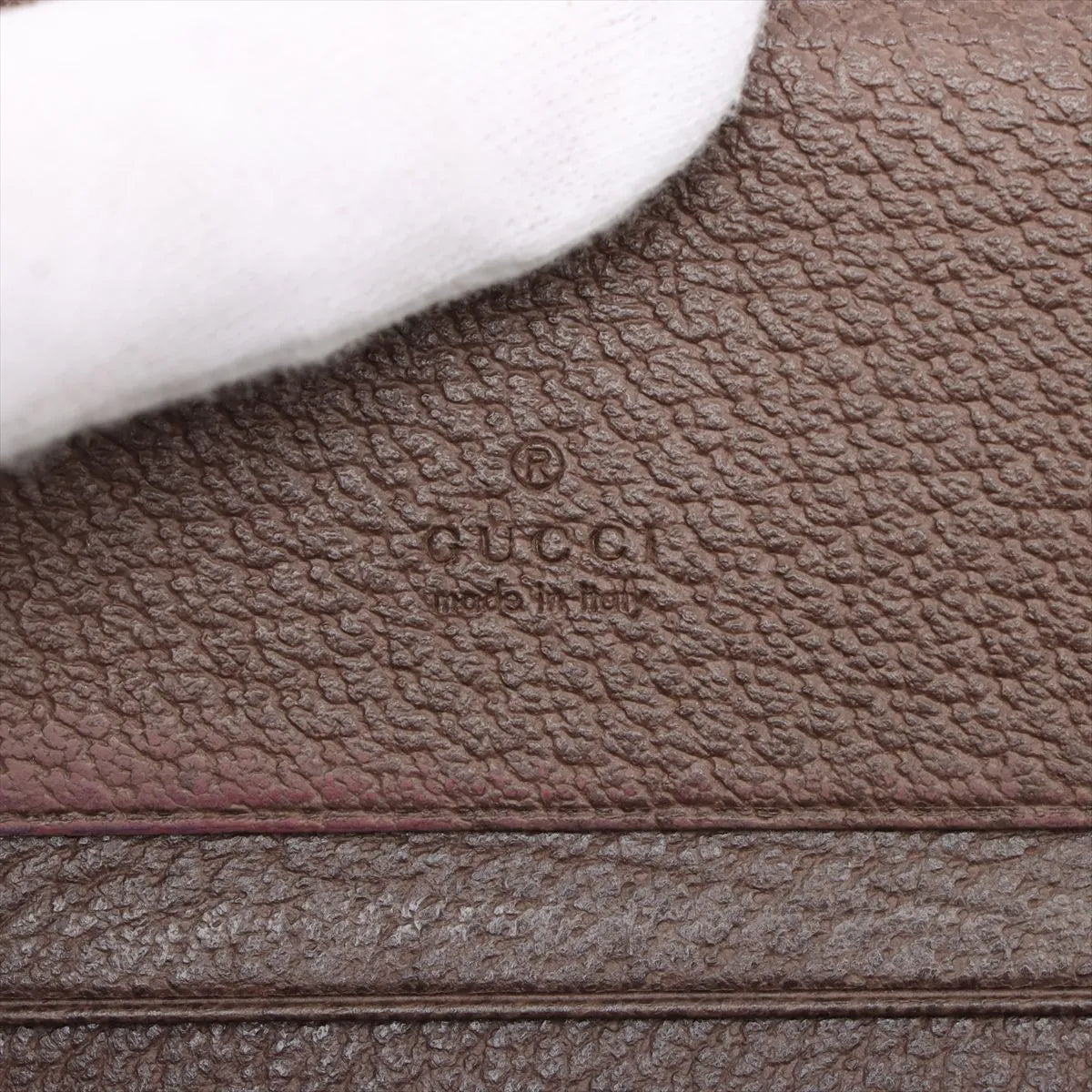 Gucci Ophidia Leather Compact Wallet Beige×Brown