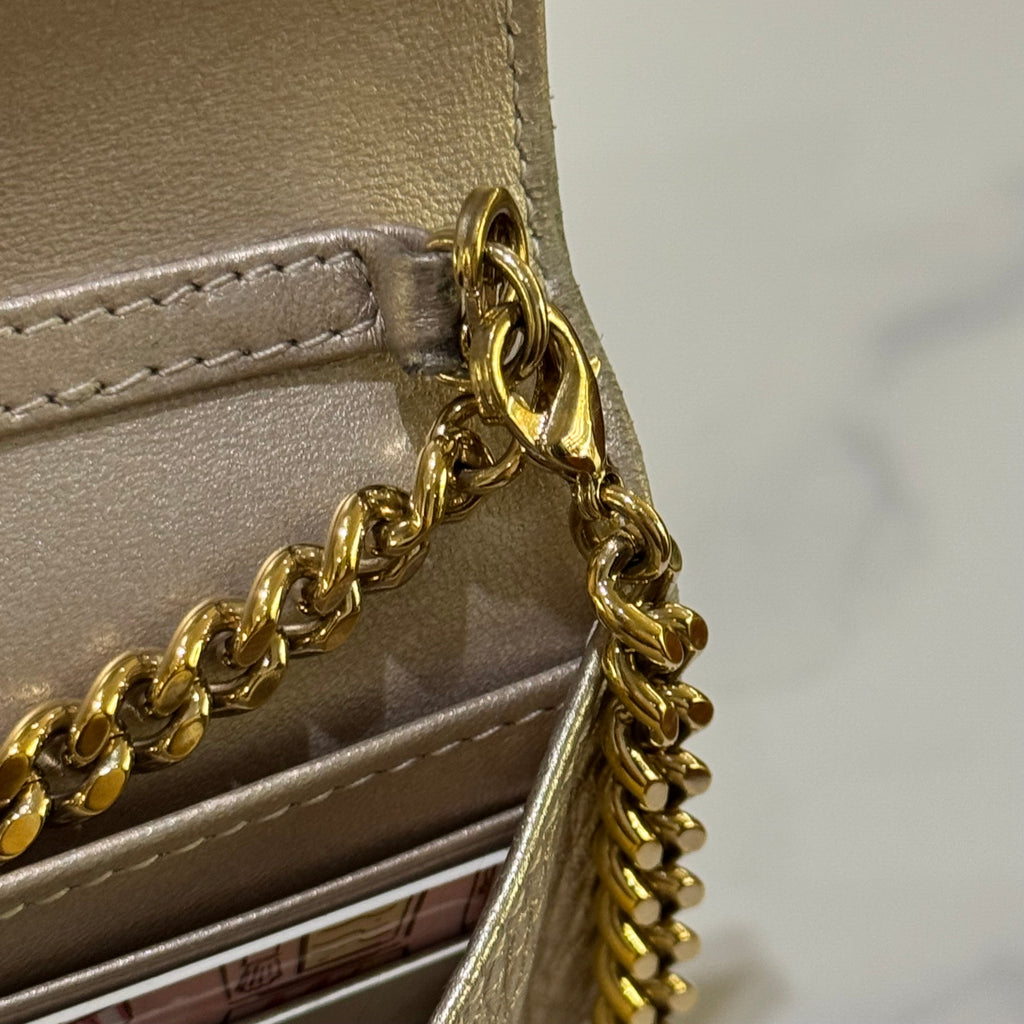 DIOR DIORAMA STUDDED SHIELD CHAIN SHOULDER & CROSSBODY BAG