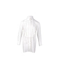 CHANEL Size 34 21S Pearl Blouse Polyester/Cotton White