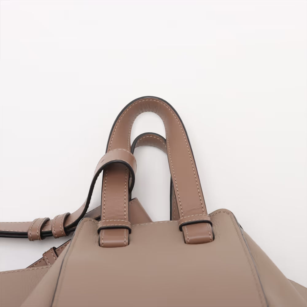 Loewe Hammock Medium Leather Two-Way Handbag Beige