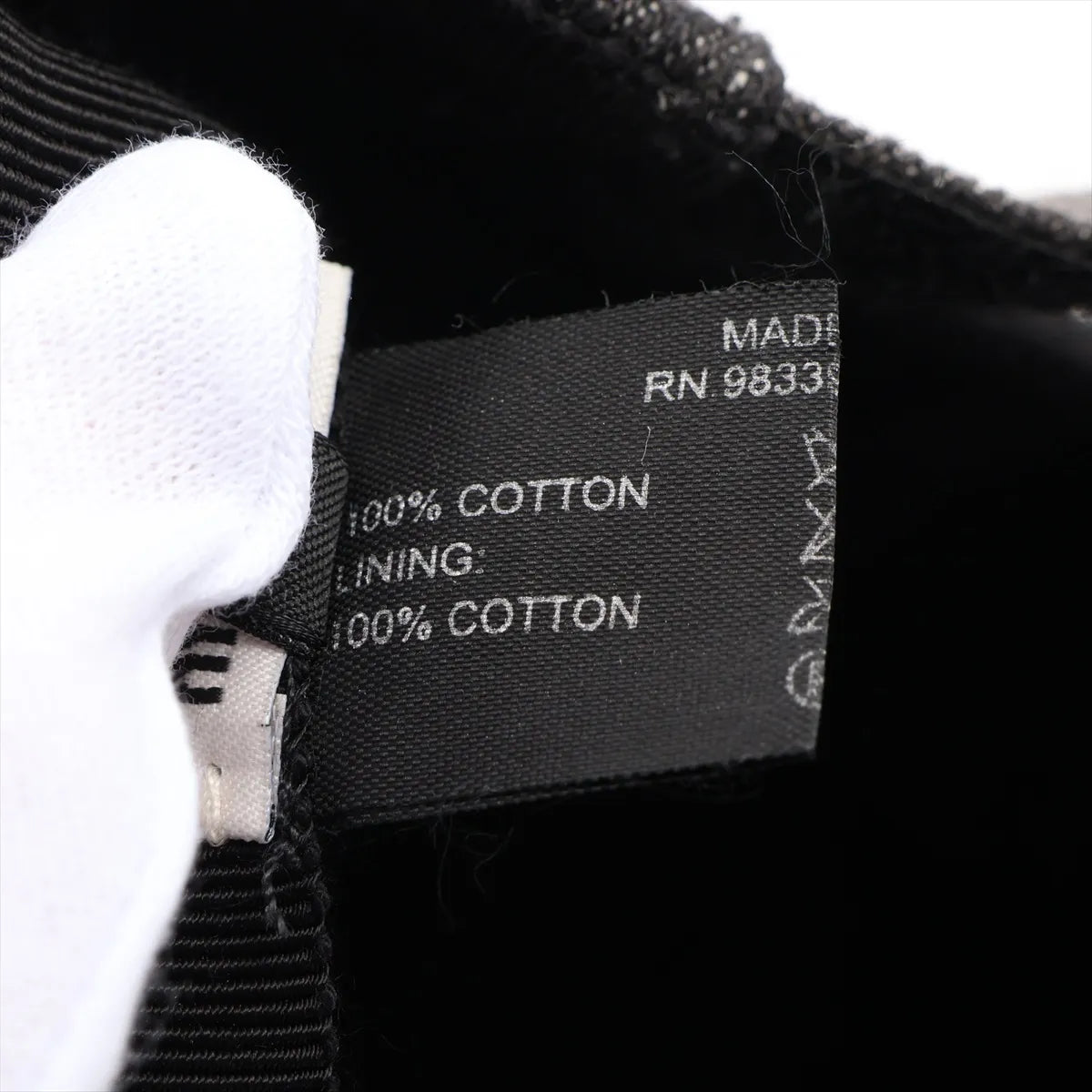 Miu Miu Logo Hat Cotton Black