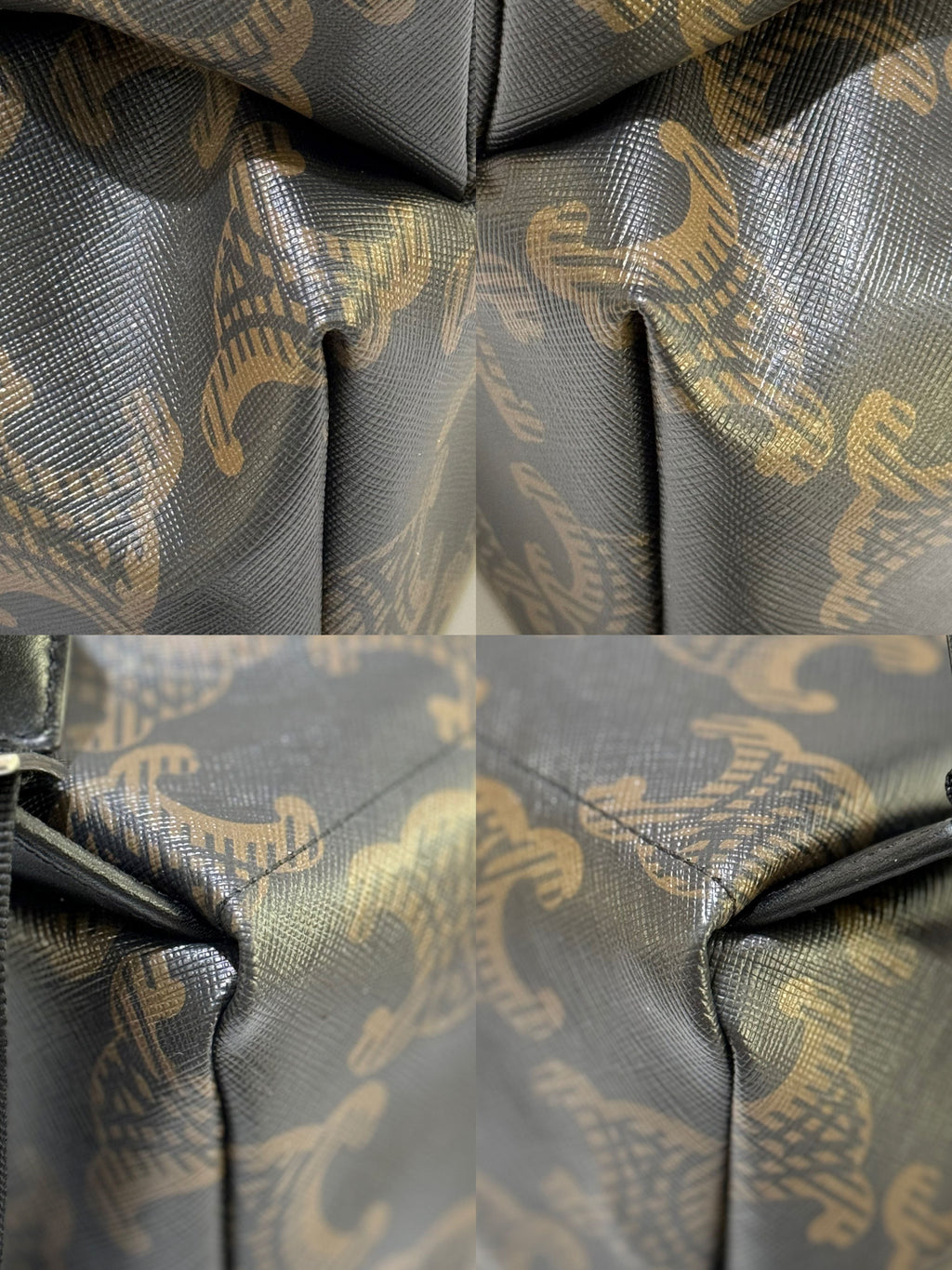 CELINE MEDIUM BACKPACK IN TRIOMPHE CANVAS AND CALFSKIN