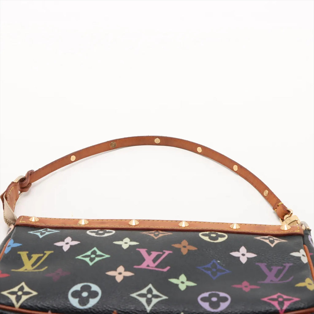 Louis Vuitton Monogram Multicolor Pochette Accessories Black