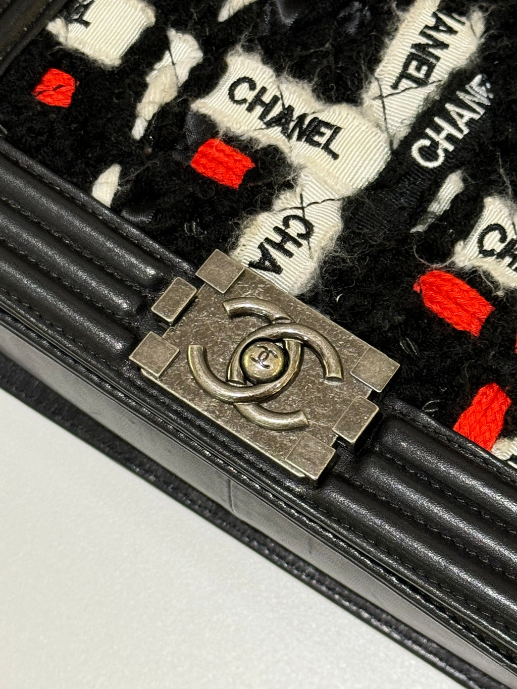 CHANEL LEBOY SEASONAL WITH SILVER CHAIN
