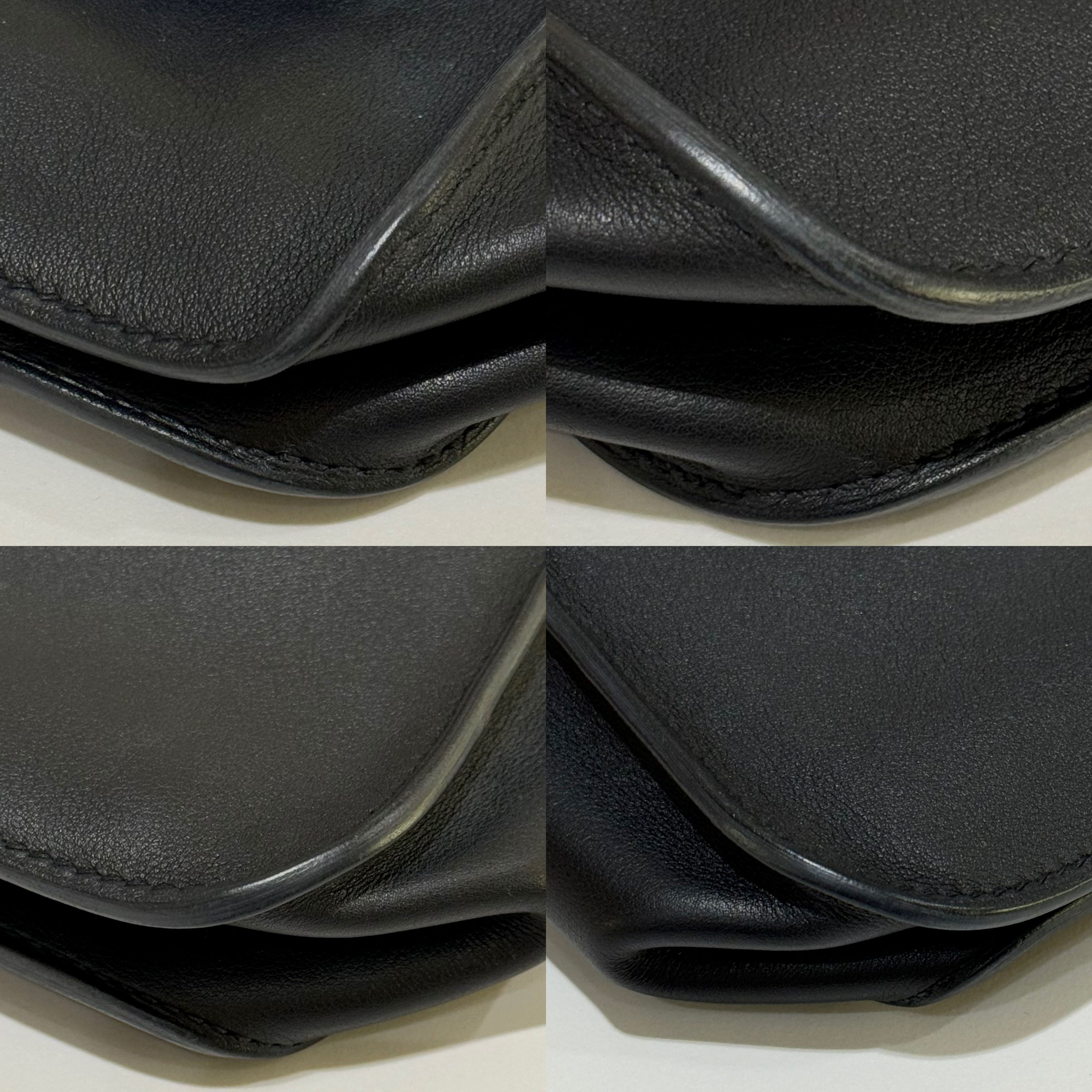 HERMES MINI HALZAN 25 SWIFT BLACK SHE STAMP A