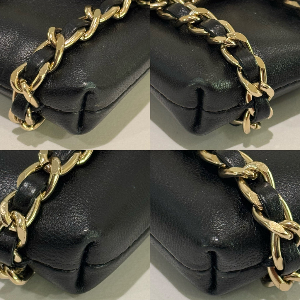 CHANEL    2020 Lambskin Tech Me Out Clutch With Chain Black