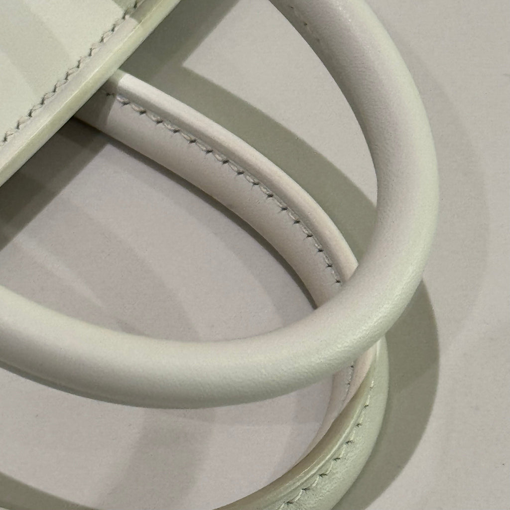 HERMÈS BIRKIN 25 WHITE SWIFT LEATHER WITH PALLADIUM HARDWARE STAMP B