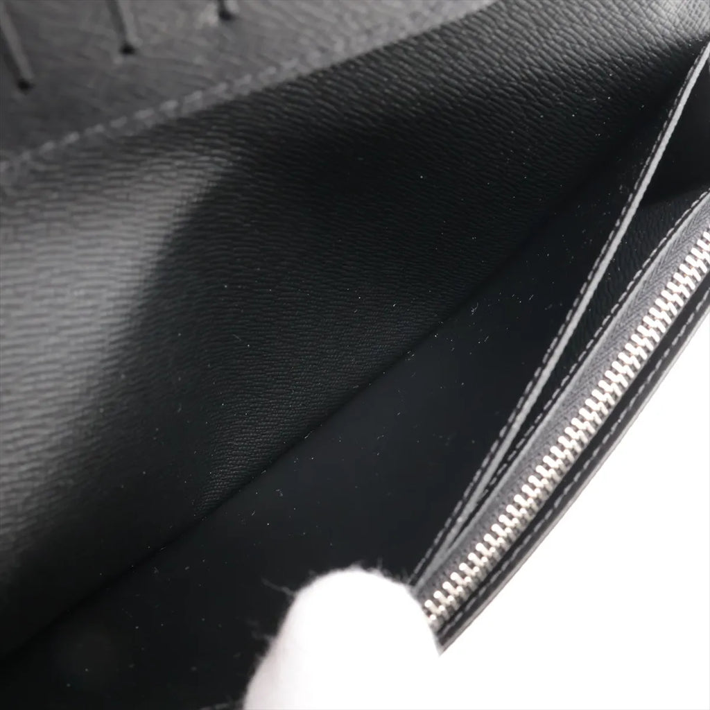 Louis Vuitton Taiga Brazza Long Wallet Black