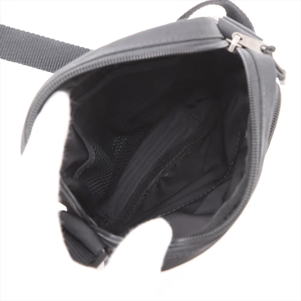 Balenciaga Sport Nylon Leather Shoulder Bag Black