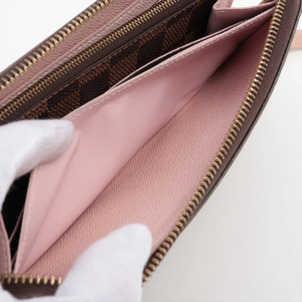 Louis Vuitton Monogram Clemence Zippy Wallet Rose Ballerine