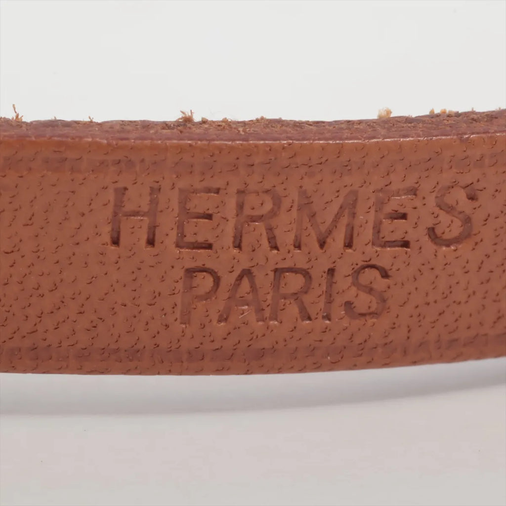 Hermes Api Leather Bracelet Gold