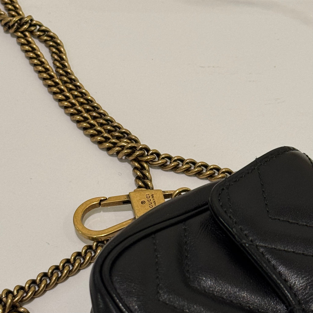 GUCCI MARMONT MINI BAG CHAIN BAG