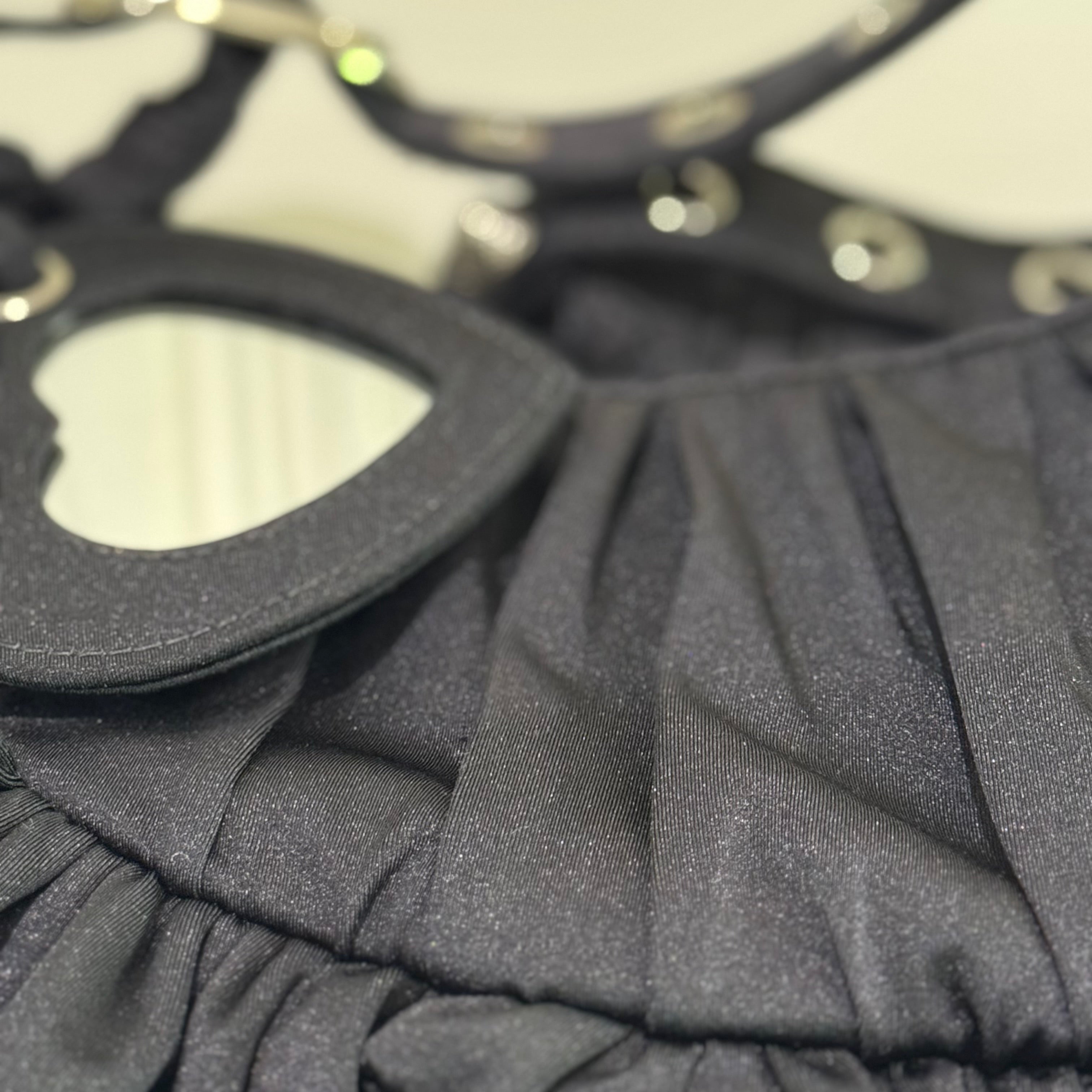 BALENCIAGA LE CAROLE RUFFLED ZIP NYLON MOTORCYCLE BAG