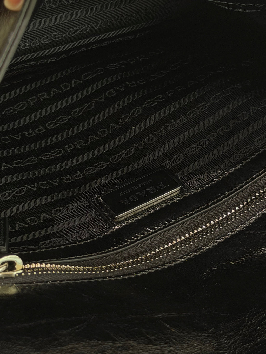Prada Oiled Leather Messenger Bag