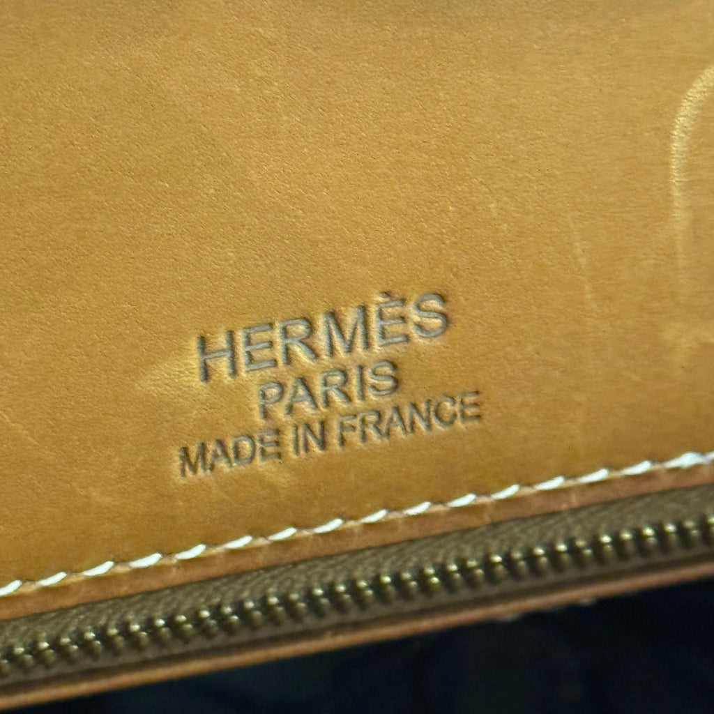 HERMÈS BIRKIN 35 SADDLE LEATHER & CANVAS STAMP P