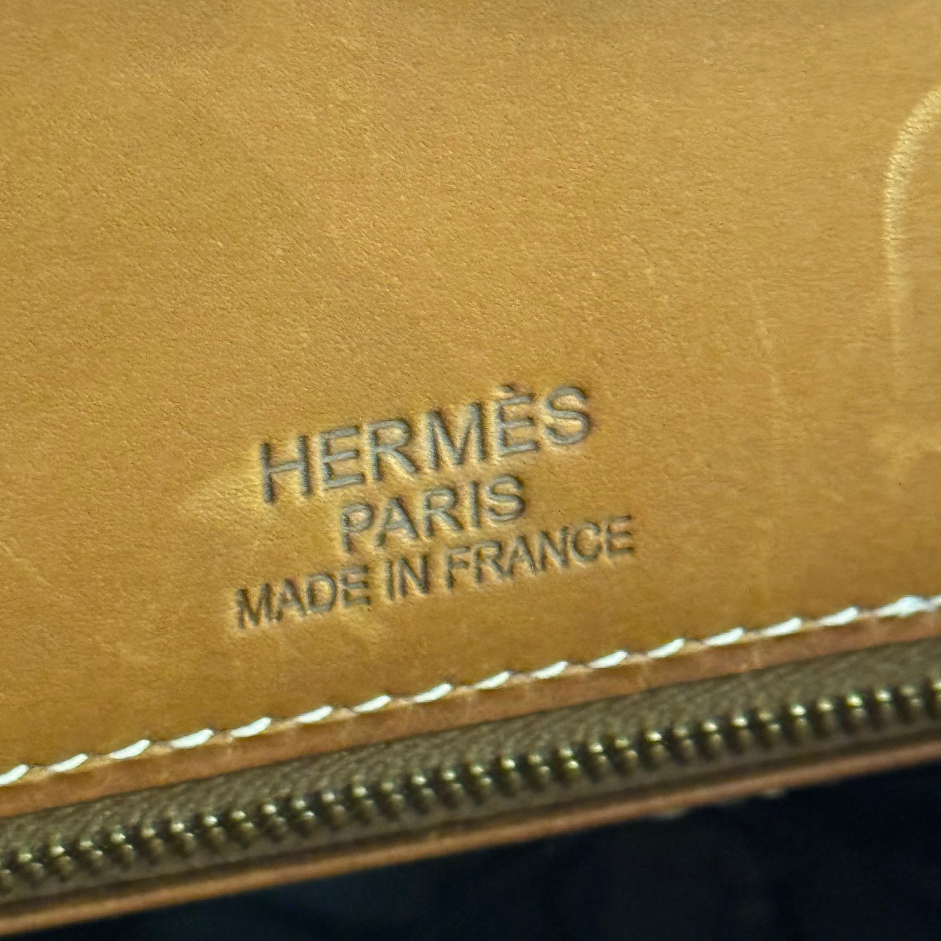 HERMÈS BIRKIN 35 SADDLE LEATHER & CANVAS STAMP P