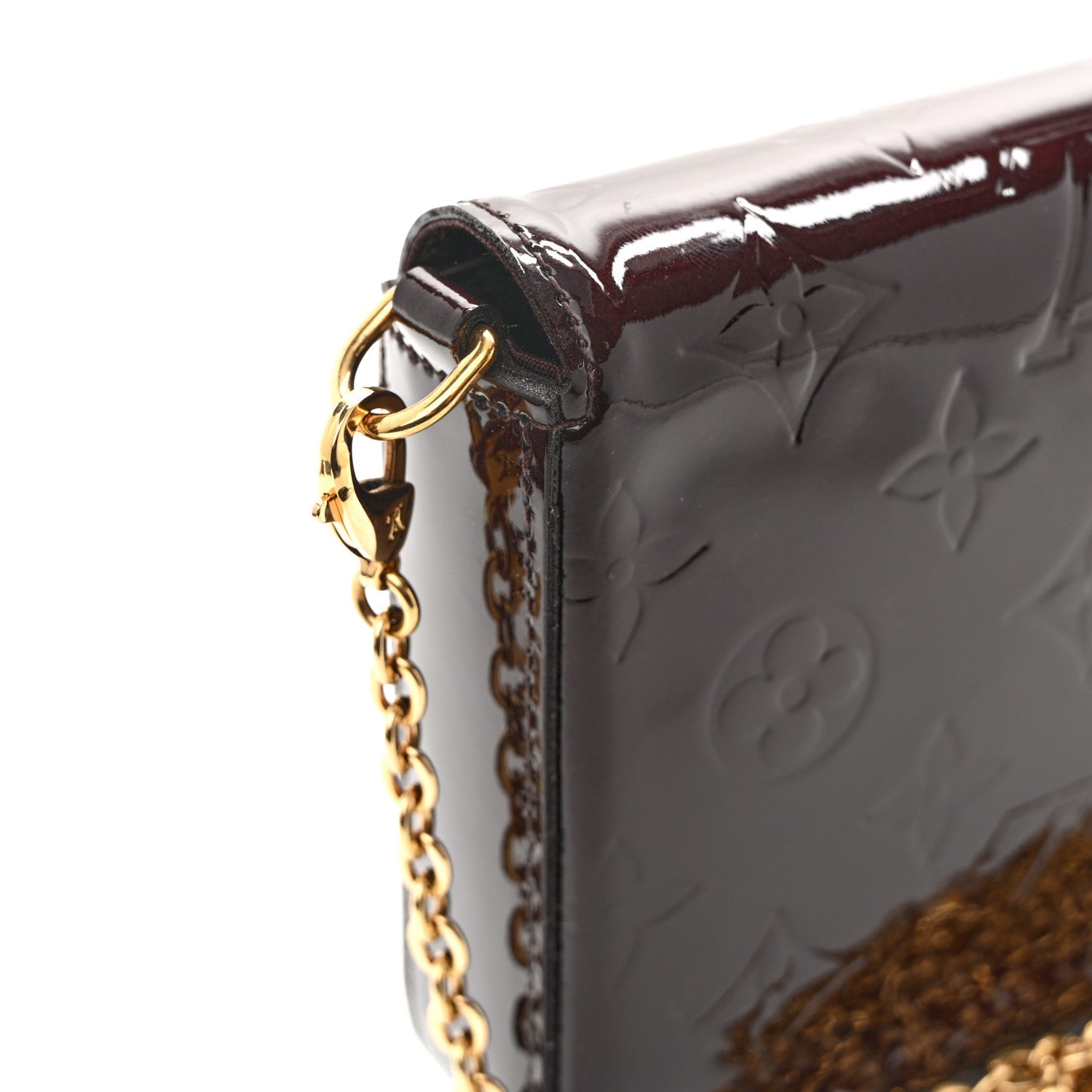 Vernis Pochette Felicie Chain Wallet Amarante