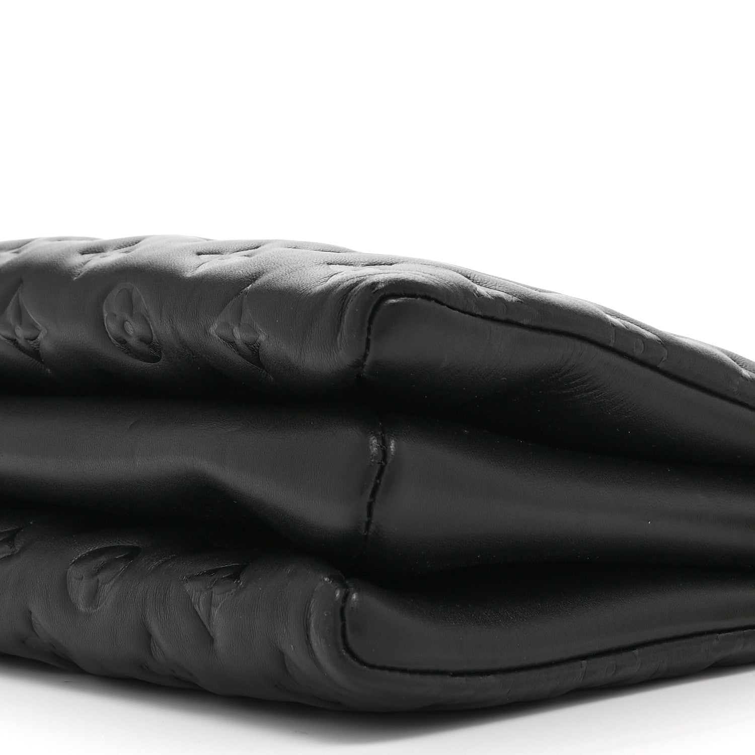 Lambskin Embossed Monogram Coussin PM Black