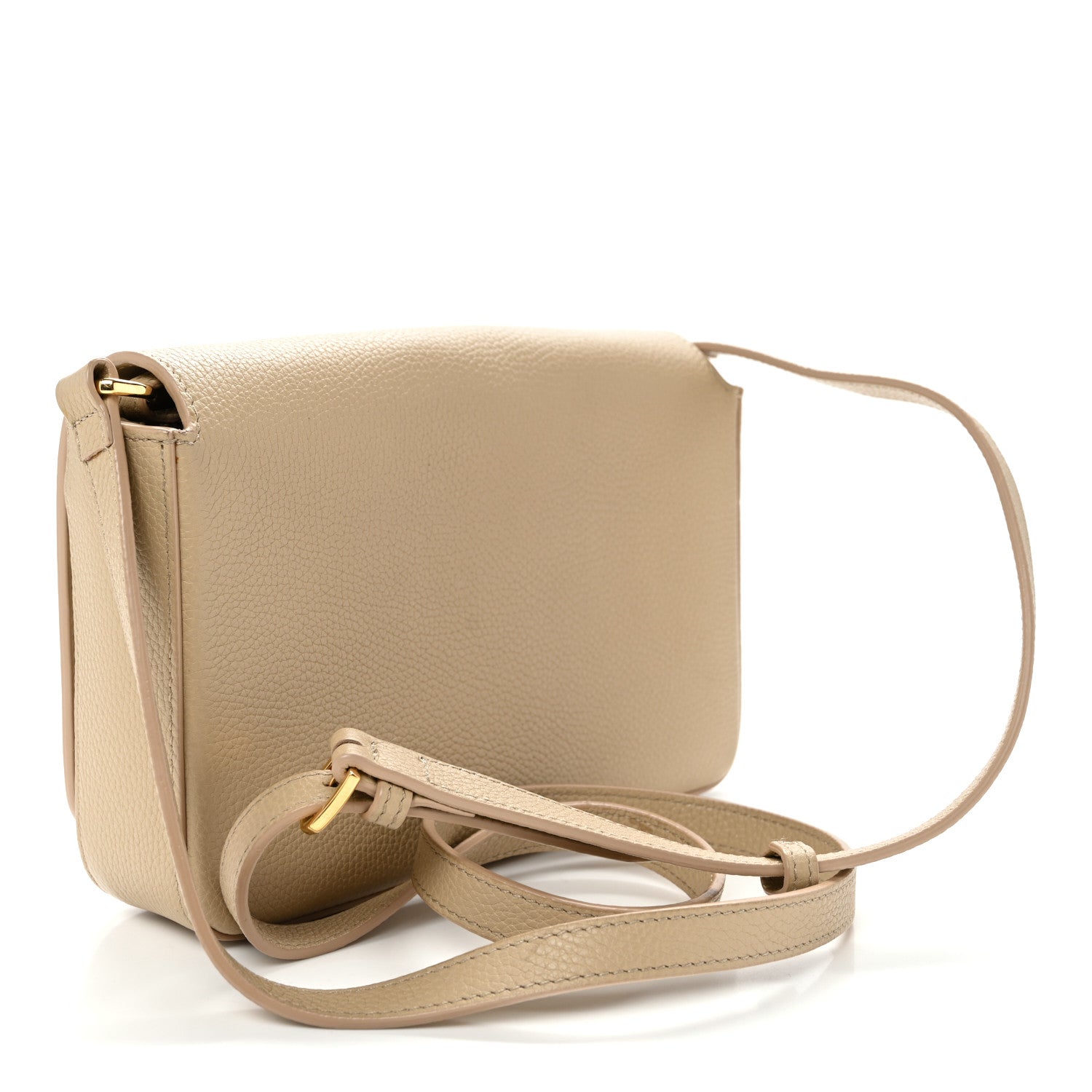 Grainy Calfskin Vintage Check Hampshire Crossbody Beige