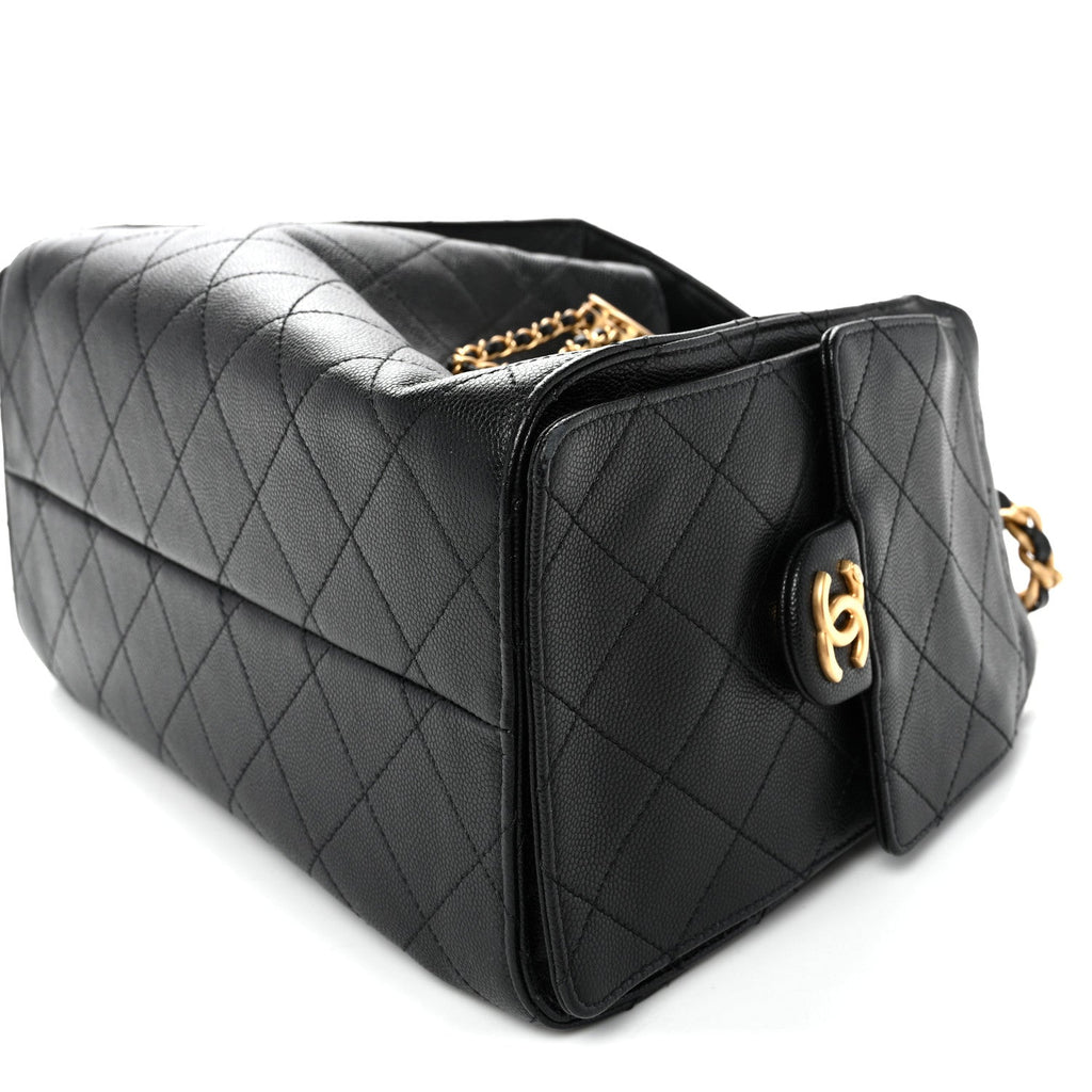 Caviar Quilted Small Chanel 25 Handbag Black