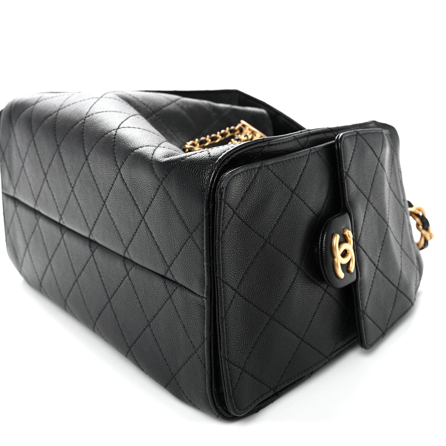 Caviar Quilted Small Chanel 25 Handbag Black
