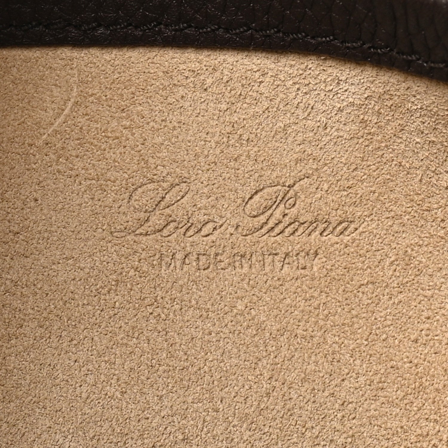 Grained Calfskin Small Bale Bag Dark Brown