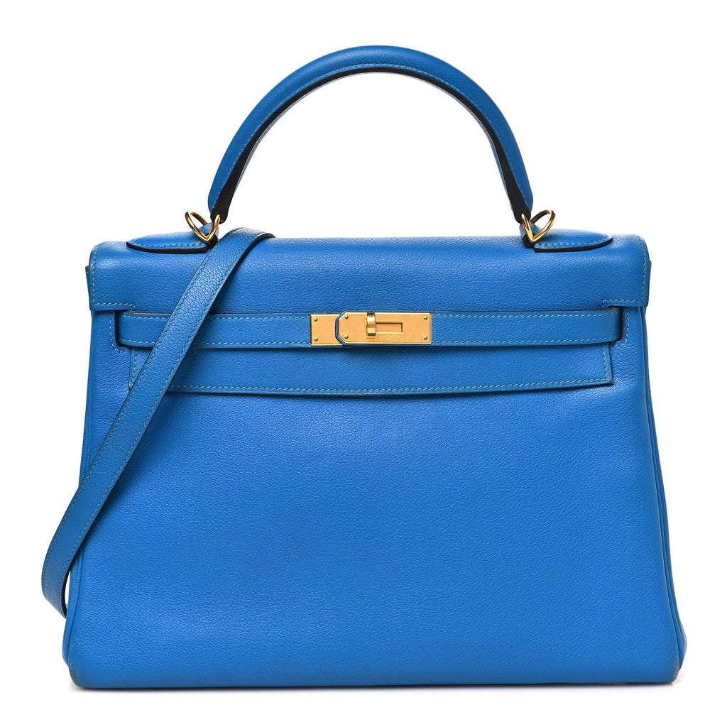 Evercolor Kelly Retourne 32 Bleu Zanzibar