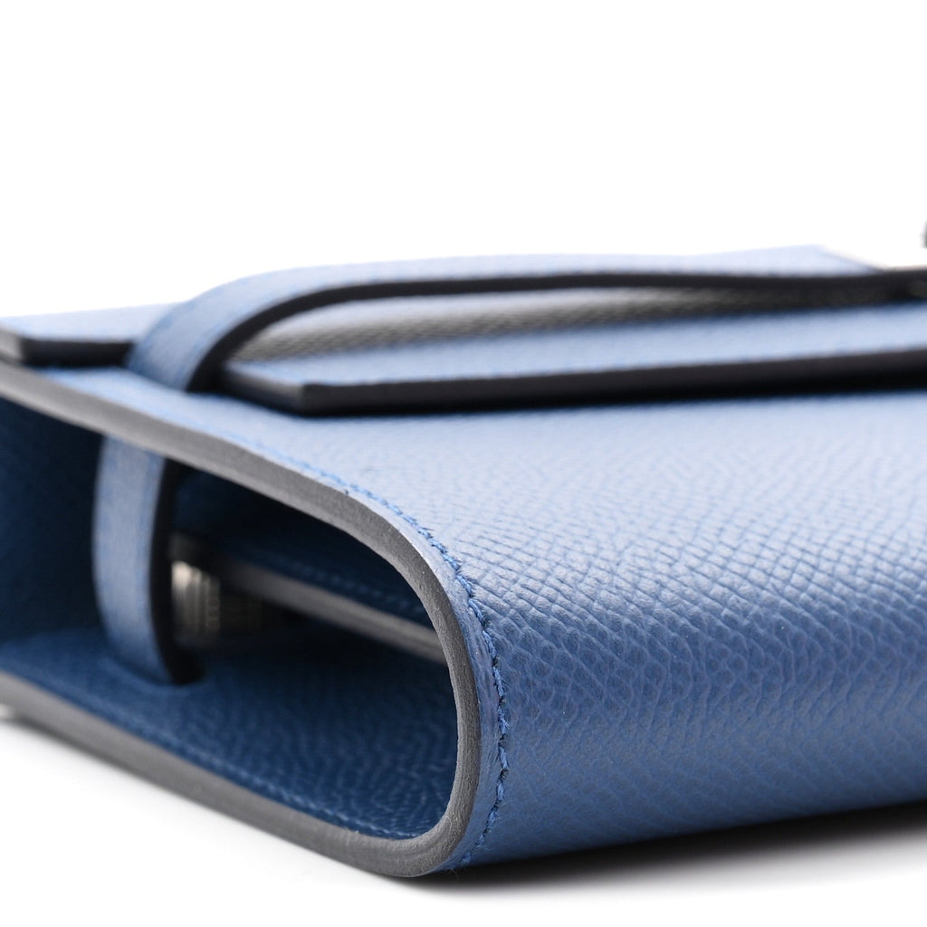 Epsom Kelly Wallet To Go Bleu Tie