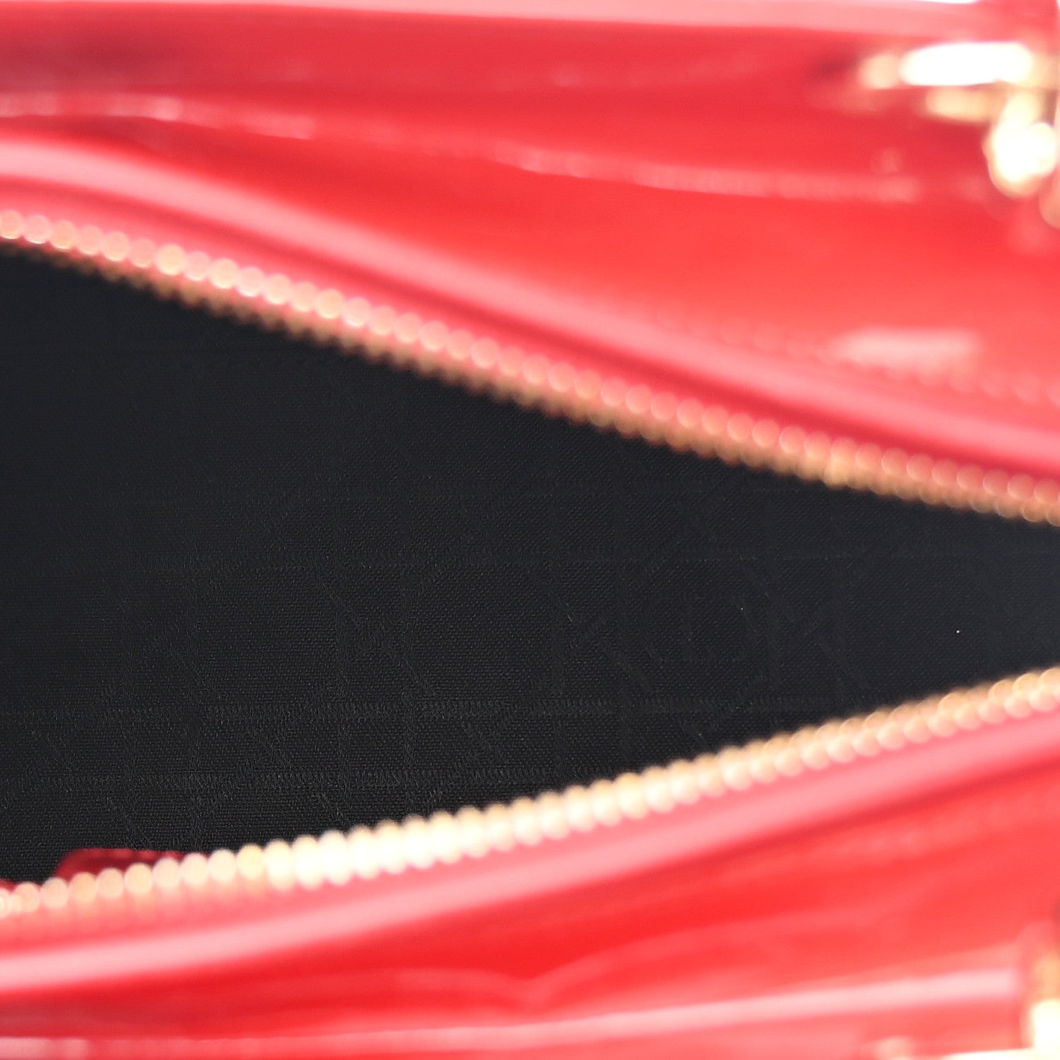 Patent Cannage Medium Lady Dior Red