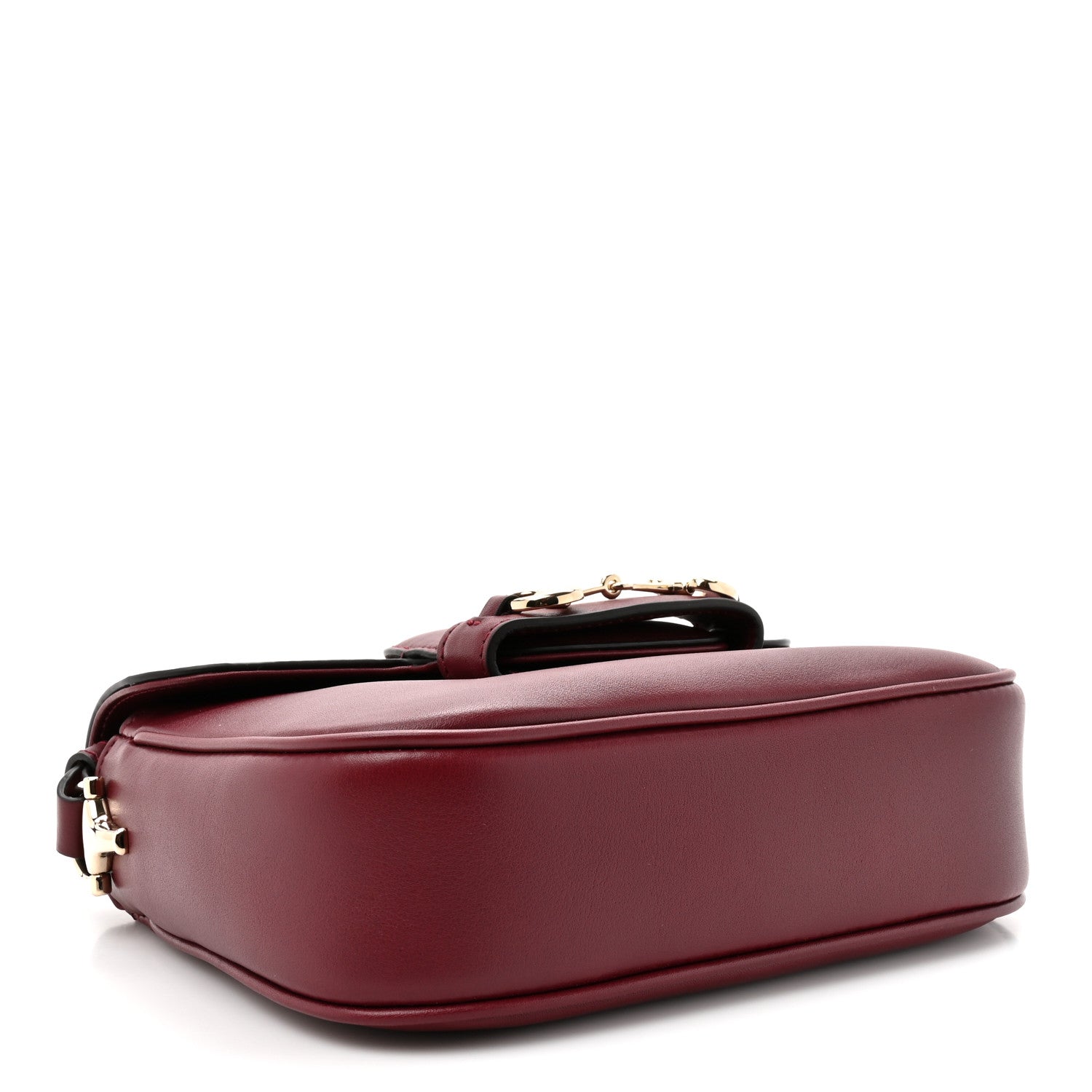 Arabella Calfskin Horsebit 1955 Shoulder Bag Rosso Ancora
