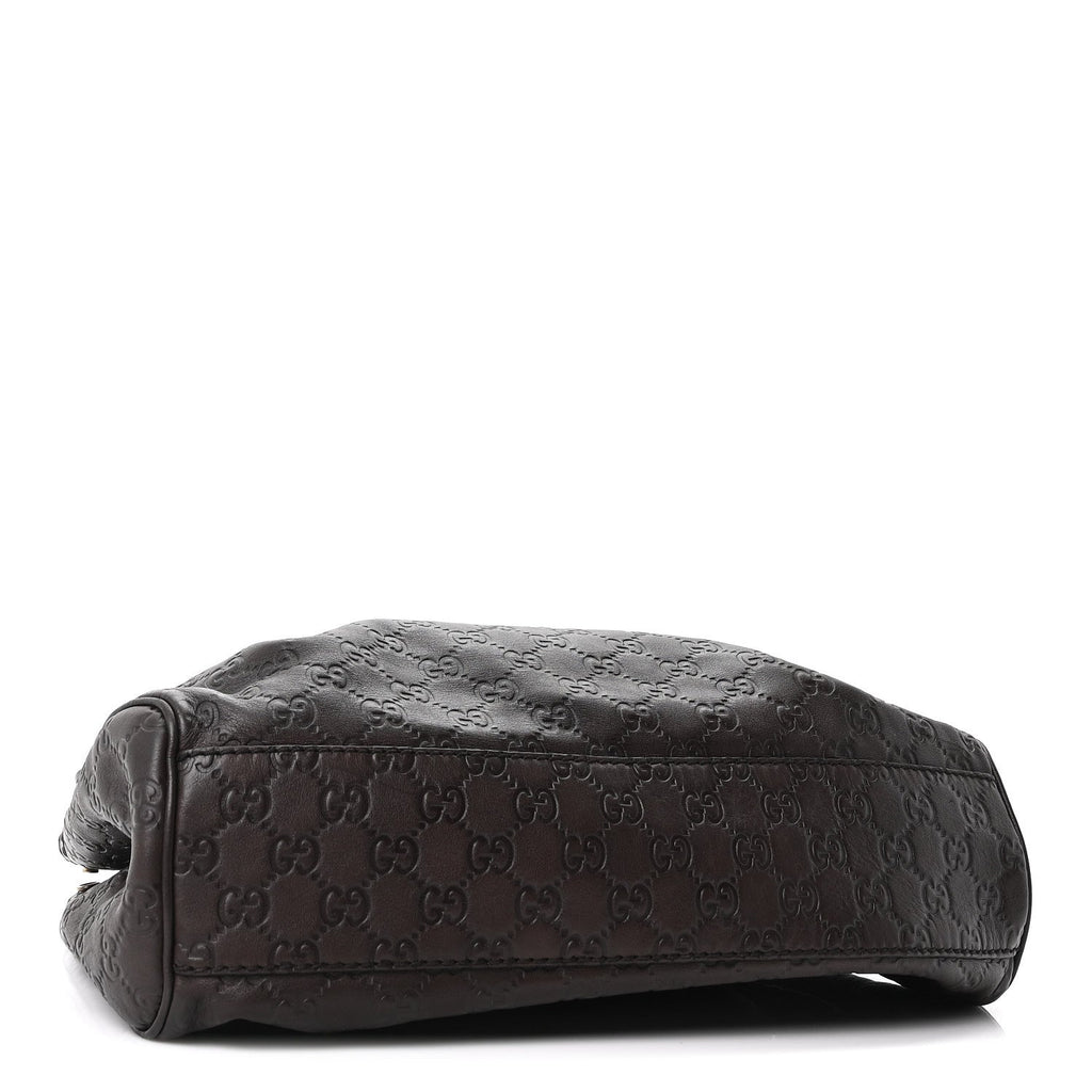 Guccissima Medium Sukey Tote Chocolate