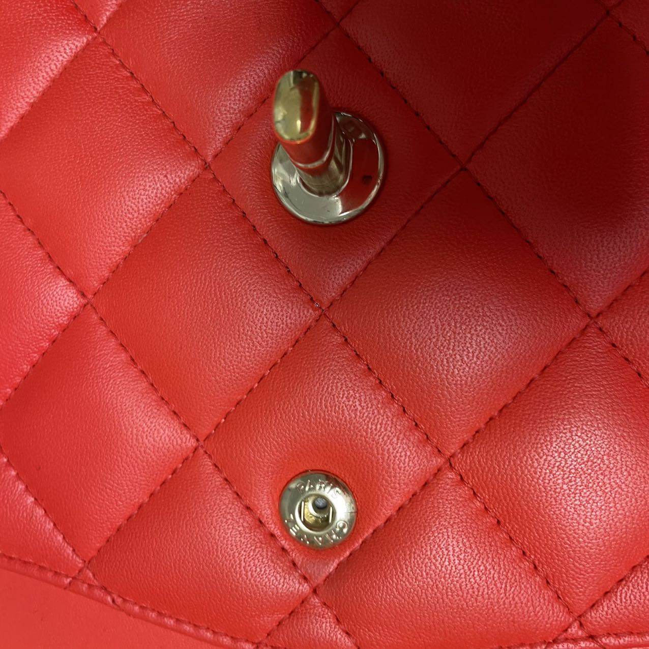 Chanel Classic Jumbo Double Flap Lamb Red 2017