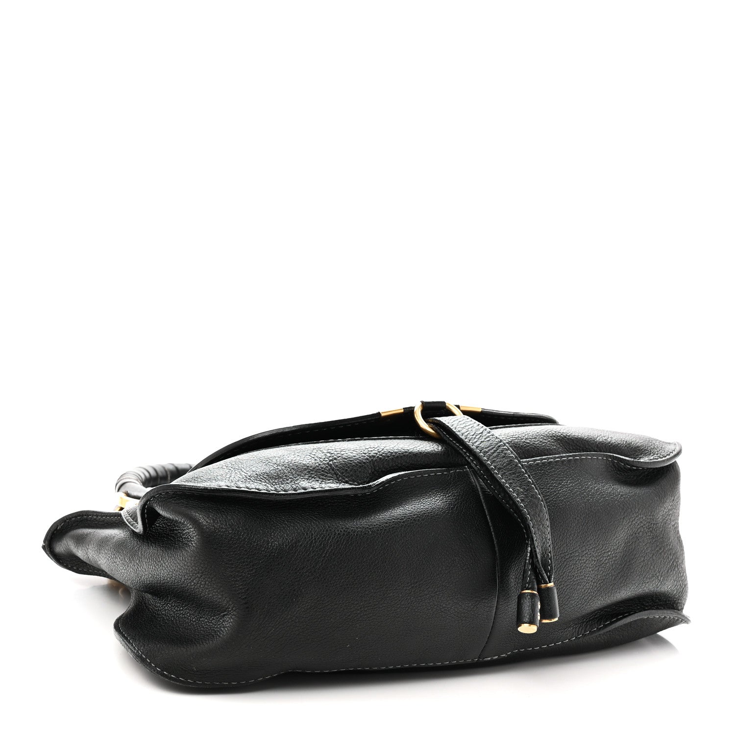 Calfskin Medium Marcie Satchel Black