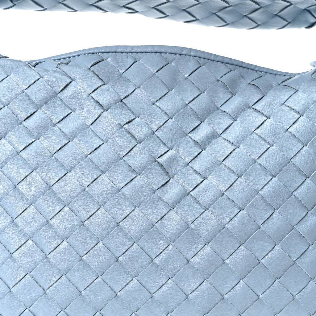 Calfskin Intrecciato Small Hop Ice