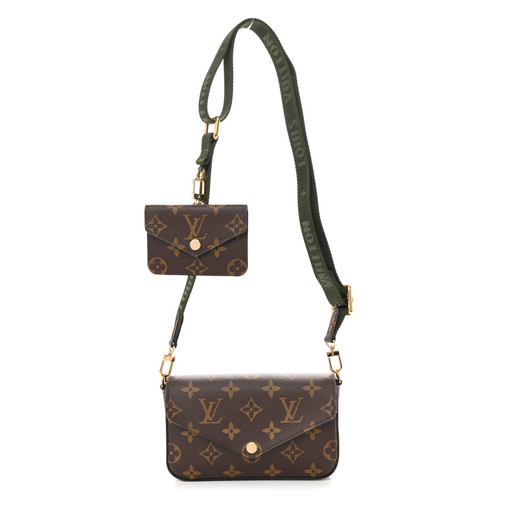 Monogram Felicie Strap & Go Kaki