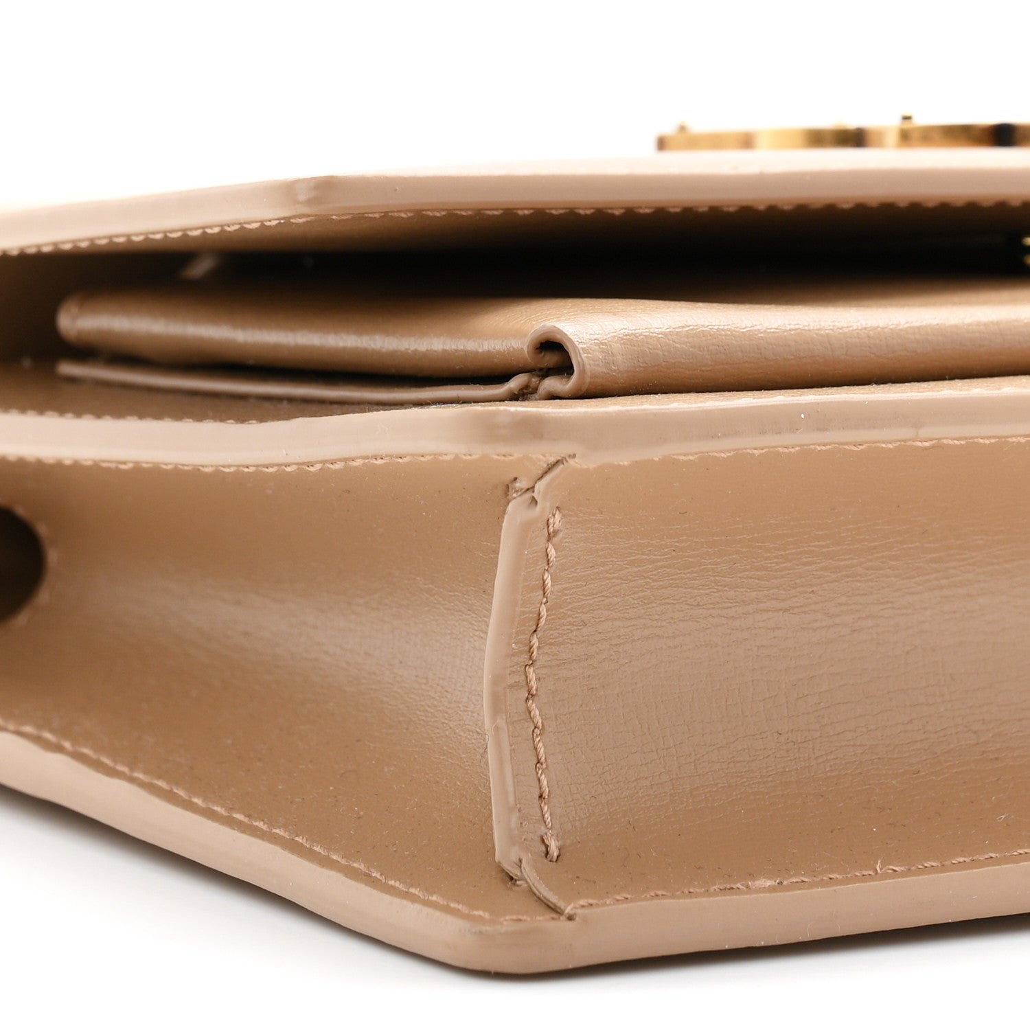 Calfskin Monogram Sunset Chain Wallet Dark Toffee