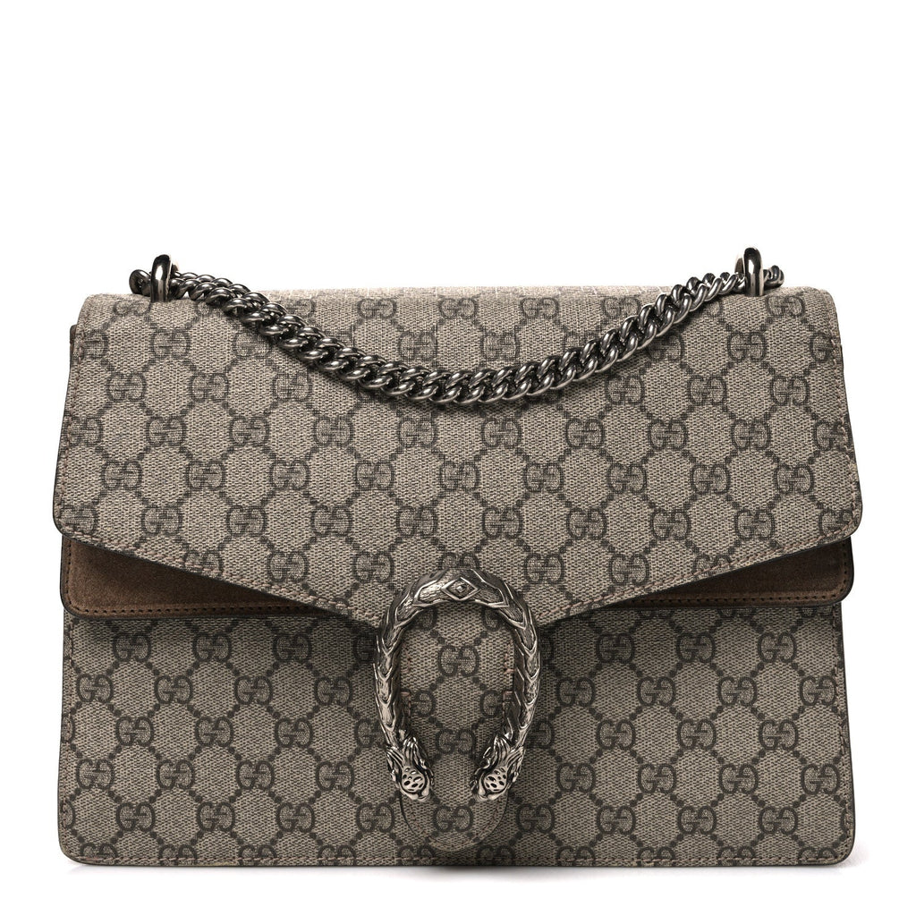 GG Supreme Monogram Medium Dionysus Shoulder Bag Taupe
