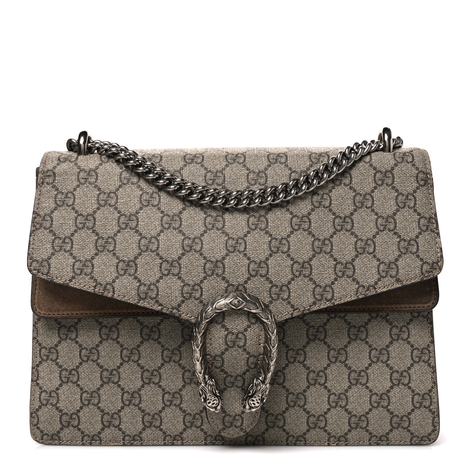 GG Supreme Monogram Medium Dionysus Shoulder Bag Taupe