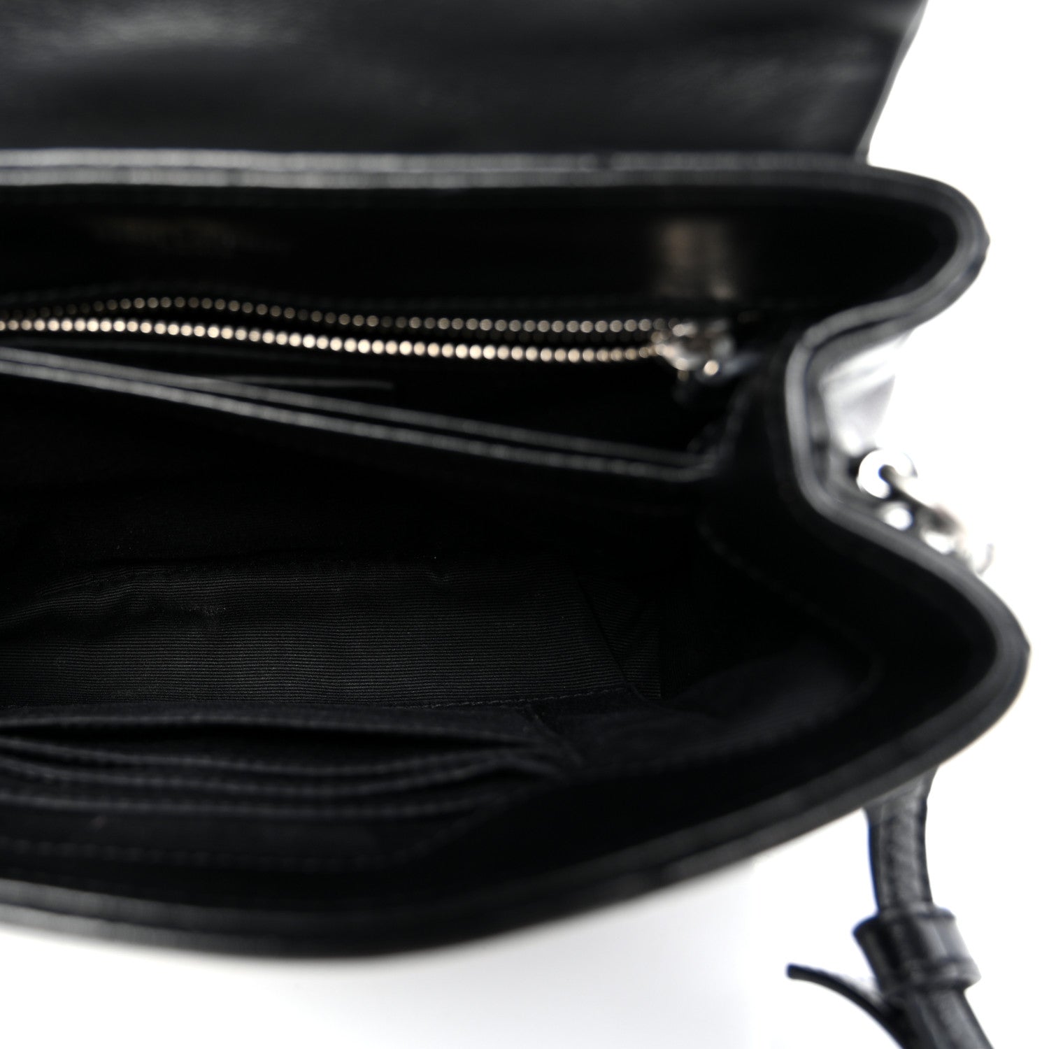 Calfskin Y Quilted Monogram Toy Loulou Crossbody Bag Black