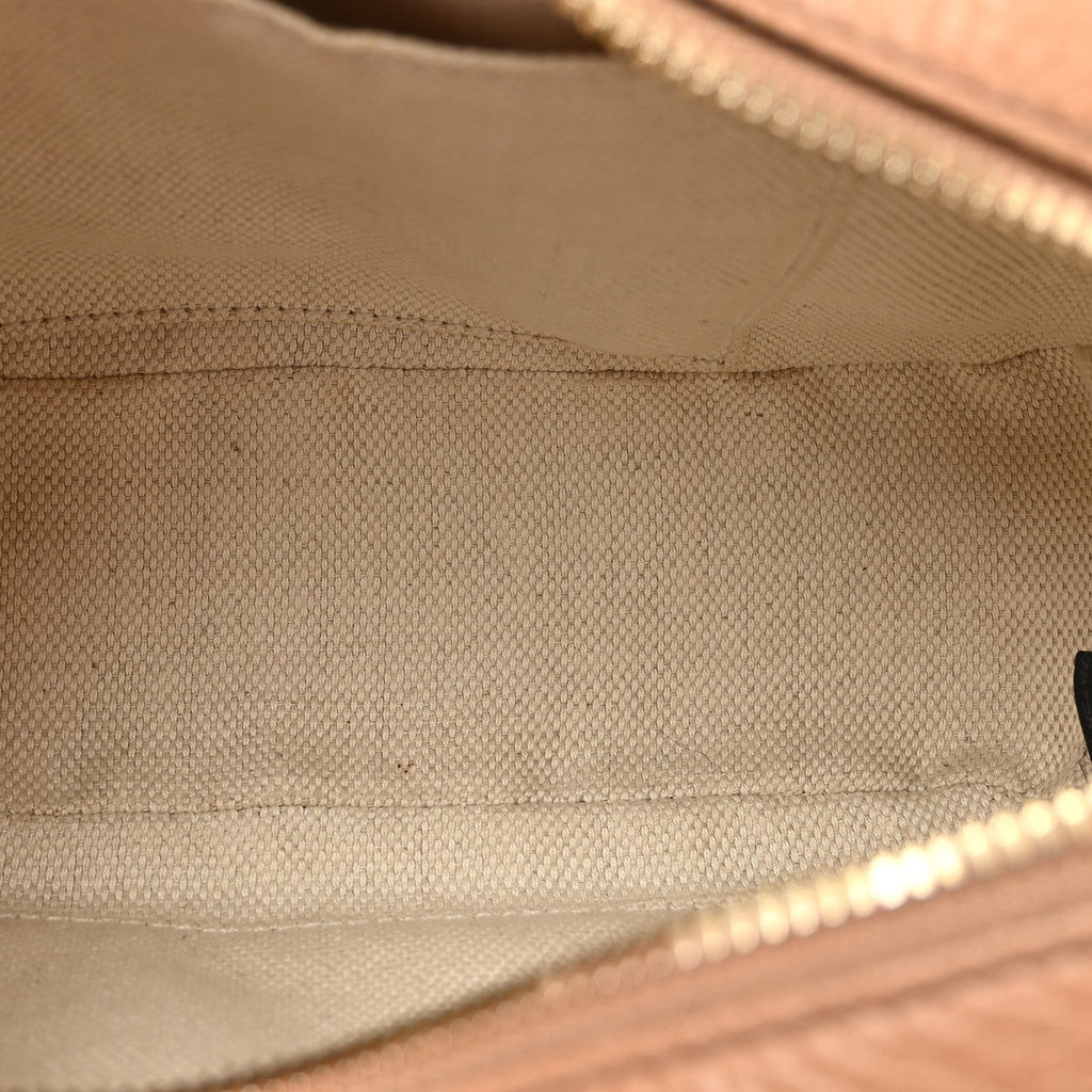 Pebbled Calfskin Small Soho Disco Bag Camelia