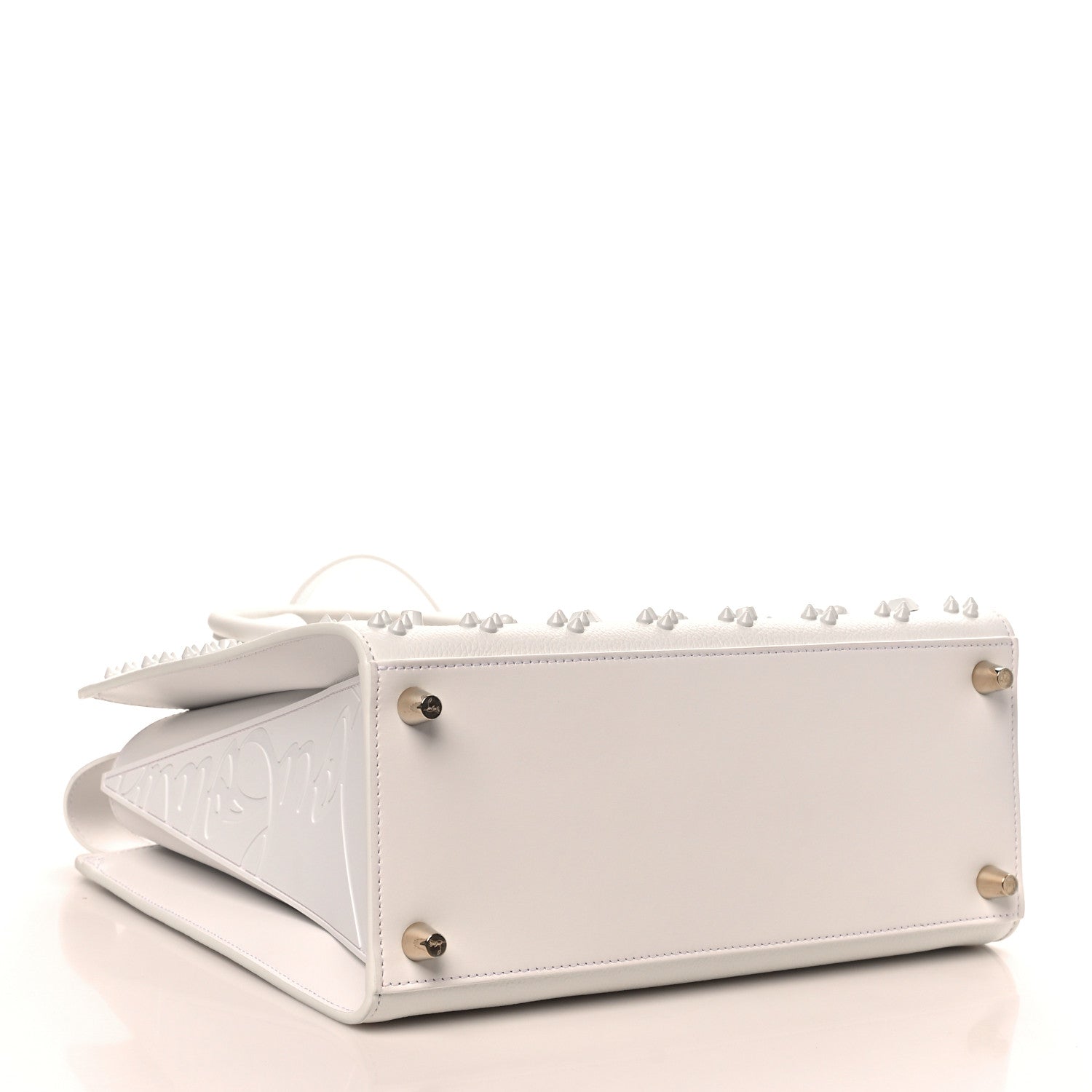 Calfskin Spikes Loubinthesky Medium Paloma Bianco