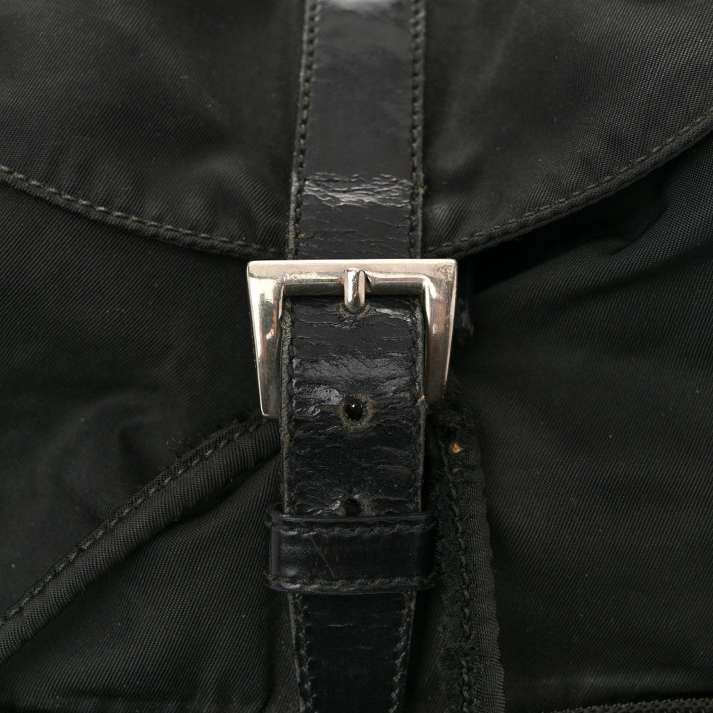 Nylon Vela Mini Cinch Backpack Black