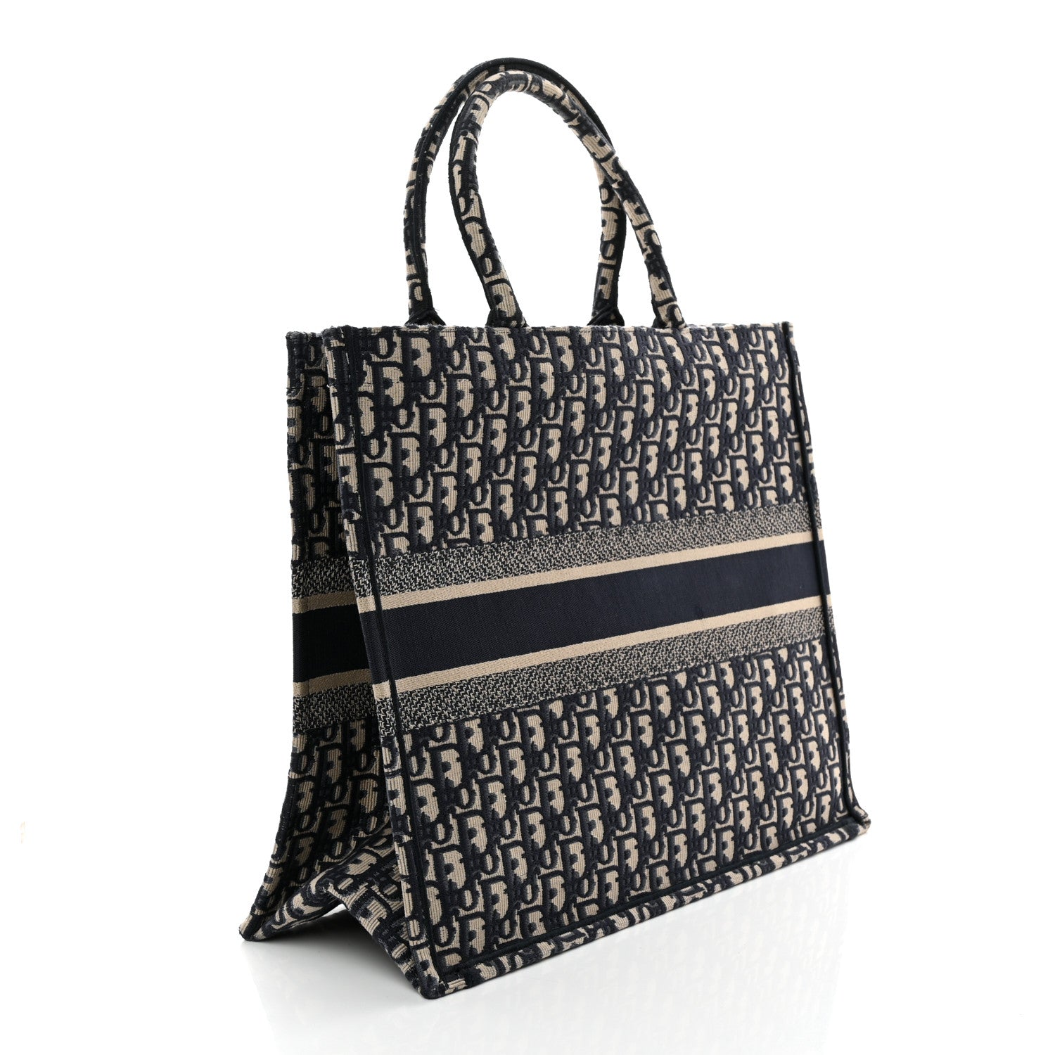 Oblique Large Book Tote Blue Multicolor