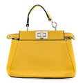 Shiny Nappa Micro Peekaboo Iconic Satchel Sunflower