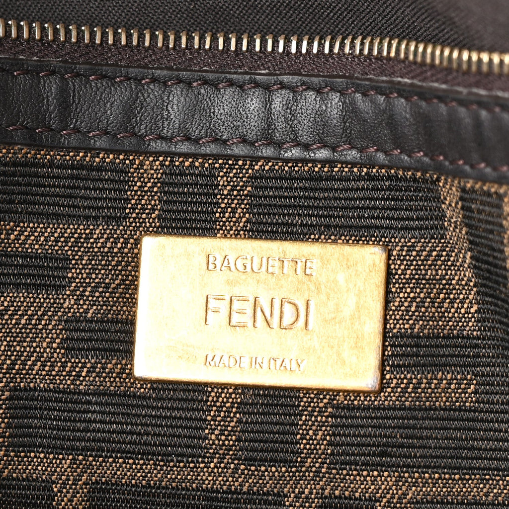 Fabric Jacquard FF 1974 Large Baguette Tobacco Moro Fuxia Fluo