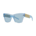 Givenchy Sunglasses Square Full Rim, Shiny Black and Studs Frame and Grey Lens GV40076I01A
