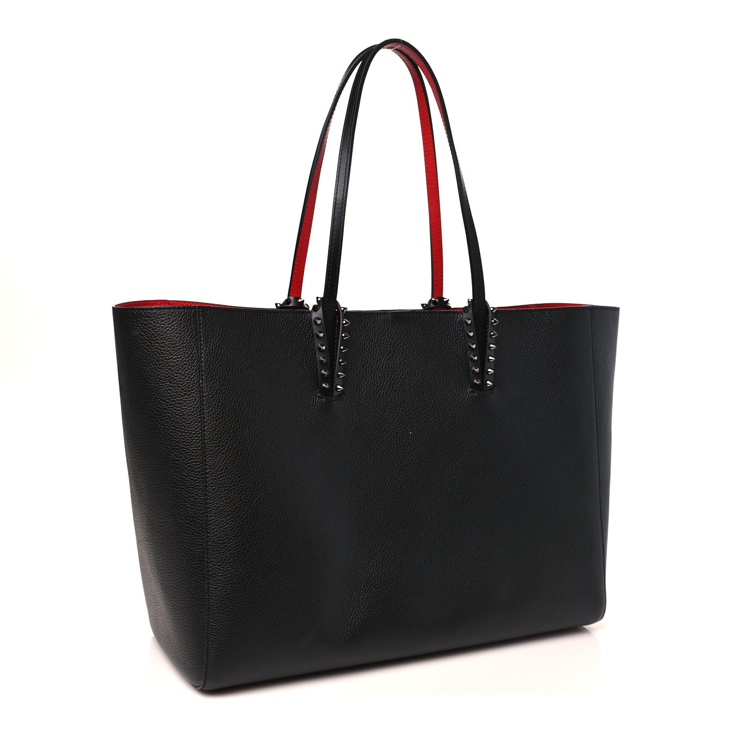 Calfskin Spikes East West Cabata Tote Black