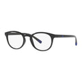 Dolce & Gabbana Eyeglasses Round Full Rim, Black Frame and Clear Blue Light Block Lenses Lens DG5090501