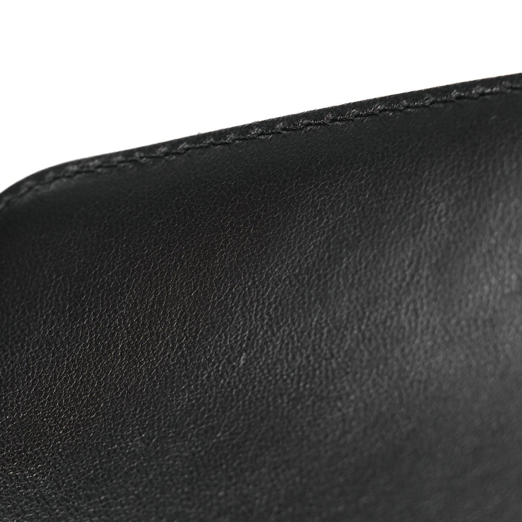 Lambskin Quilted Flap Clutch Black