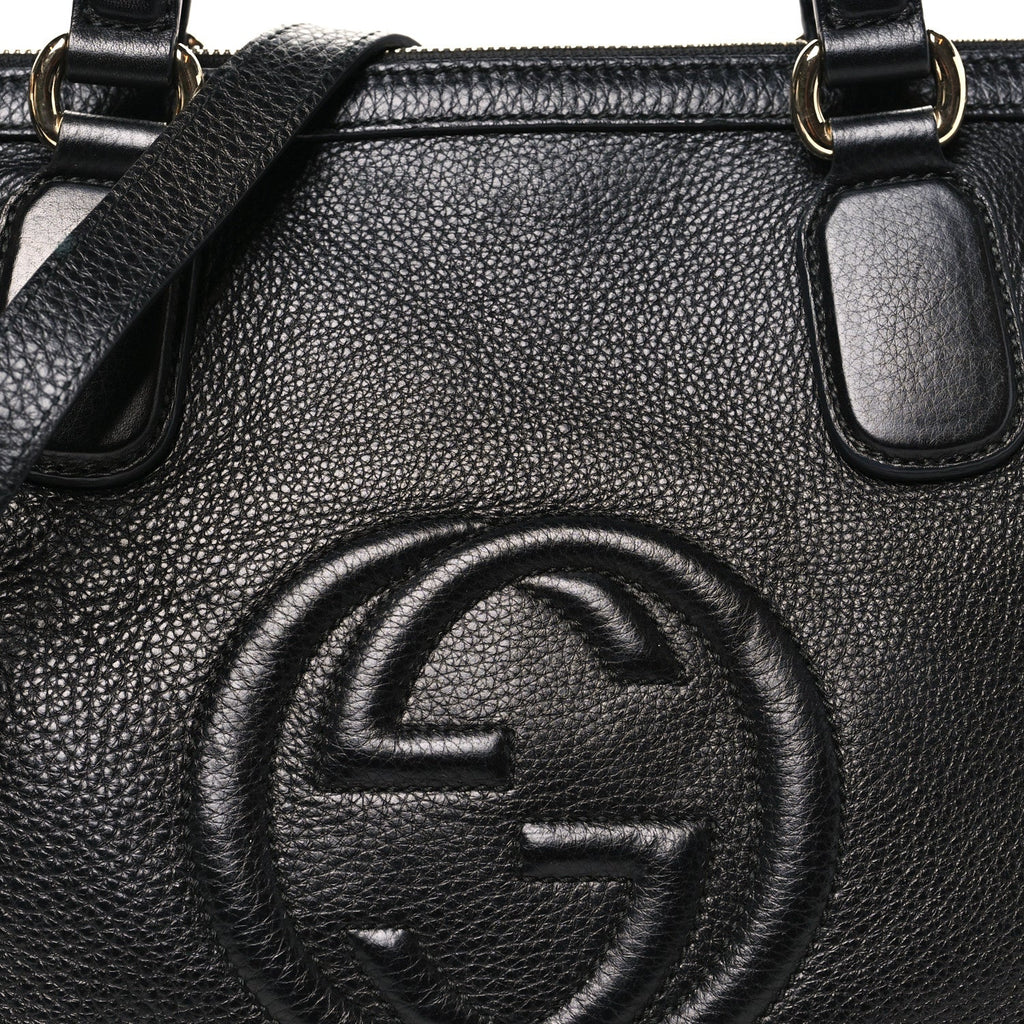 Cellarius Calfskin Small Soho Top Handle Satchel Black